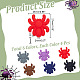 24Pcs 6 Colors Spider Food Grade Eco-Friendly Silicone Focal Beads(SIL-AR0001-12)-2