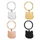 4Pcs 4 Styles Stainless Steel Keychains(KEYC-TA0004-81E)-1