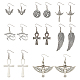 8 Pairs 8 Sytle Bat & Ankh Cross & Eye of Ra/Re & Egyptian Zinc Alloy Dangle Earrings(EJEW-FI0001-37)-1