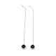 Long Chain with Enamel Rhombus Dangle Stud Earrings(EJEW-A067-03P)-3