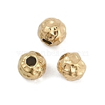 Textured 316 Surgical Stainless Steel Beads, Round, Ion Plating(IP), Golden, 4.5x5x5mm, Hole: 1.6mm(STAS-M106-01D-G)