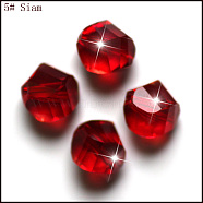 Imitation Austrian Crystal Beads, Grade AAA, Faceted, Polygon, Dark Red, 6mm, Hole: 0.7~0.9mm(SWAR-F085-6mm-05)