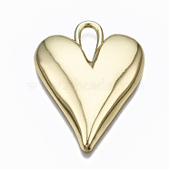 Alloy Pendants, Heart, Cadmium Free & Lead Free, Light Gold, 35x26.5x4mm, Hole: 4x8mm(PALLOY-T067-198LG-RS)