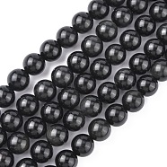 Natural Obsidian Beads Strands, Round, Grade AA, Black And Colorful, 14mm(G-G099-14mm-24)