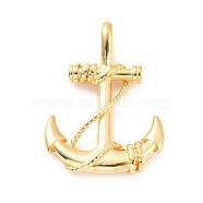 Vacuum Plating 304 Stainless Steel Pendants, Anchor, Golden, 37x26.5x7.5mm, Hole: 7x5mm(STAS-D179-14G)