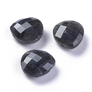 Natural Labradorite Charms, Faceted, Teardrop, 14x13x6mm, Hole: 0.8mm(G-L547-044A)