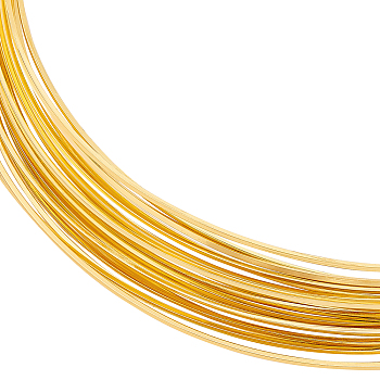 Brass Wire, Square Wire, Golden, 22 Gauge, 0.6x0.6mm, about 16.40 Feet(5m)/pc