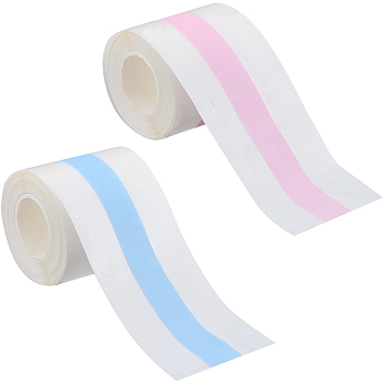 2 Rolls 2 Colors 5M Non-woven Fabrics Invisible Self Adhesive Bob Tape for Breast, Mixed Color, 50mm, about 5m/roll, 1 roll/color