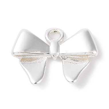 925 Sterling Silver Plated Bowknot Brass Charms