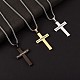 Titanium Steel Cross with Philippians 4:13 Pendant Necklace(JN1050C)-4