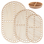 Navajo White Wood Crochet Basket Base(TOOL-WH0051-16)