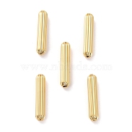 Brass Beads, Long-Lasting Plated, Cadmium Free & Lead Free, Column, Real 18K Gold Plated, 18x4mm, Hole: 1.2mm(KK-P207-011G-RS)