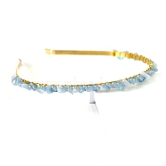 Natural Aquamarine Hair Bands, Hair Accessories for Women Girls, 150x130mm(PW-WGC1C33-06)