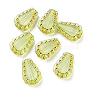 Plating Transparent Acrylic Beads, Golden Metal Enlaced, Teardrop, Pale Turquoise, 17x12x6mm, Hole: 1.8mm, 750pcs/500g(OACR-B013-24A)
