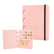 8 Pages Felt Shoe Charms Collection Binder Book, Flip-page Shoe Charms Organizer Holder, Rectangle, Pink, 26x21.3x3cm(AJEW-WH0038-94P-01)
