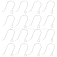 200Pcs Plastic Earring Hooks, Ear Wire, with Horizontal Loop, WhiteSmoke, 11x9x0.6mm, Hole: 0.9mm(KY-SC0001-81B)