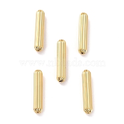 Brass Beads, Long-Lasting Plated, Cadmium Free & Lead Free, Column, Real 18K Gold Plated, 18x4mm, Hole: 1.2mm(KK-P207-011G-RS)