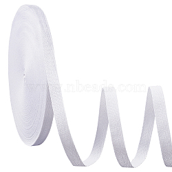 Polyester Herringbone Ribbon, for Garment Accessories, White, 1/2 inch(12.5mm)(OCOR-WH0088-19A-02)