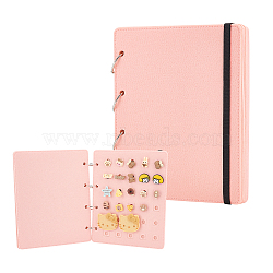 8 Pages Felt Shoe Charms Collection Binder Book, Flip-page Shoe Charms Organizer Holder, Rectangle, Pink, 26x21.3x3cm(AJEW-WH0038-94P-01)