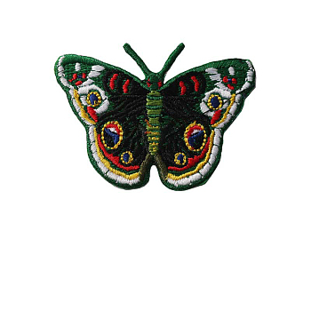 Butterfly Shape Computerized Embroidery Cloth Iron on/Sew on Patches, Costume Accessories, Colorful, 45x62mm