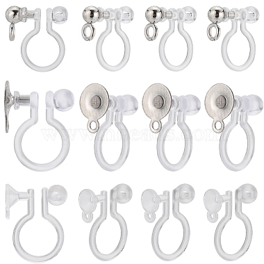 Clear Plastic Clip-on Earring Findings