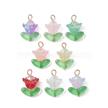 Mixed Color Flower of Life Glass Pendants