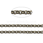 Brass Rolo Chains, Belcher Chains, Soldered, with Spool, Cadmium Free & Nickel Free & Lead Free, Antique Bronze, 1.5x0.6mm, about 92m/roll(CHC-S008-002H-AB)