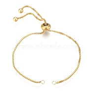 304 Stainless steel Chain Bracelet Making, Slider Bracelets Making, Golden, 8-5/8 inch(22cm), 1.2mm, Hole: 2mm(STAS-F118-G)
