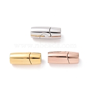 304 Stainless Steel Magnetic Clasps with Glue-in Ends, Column, Mixed Color, 23mm, Hole: 6.5mm(STAS-G276-31)