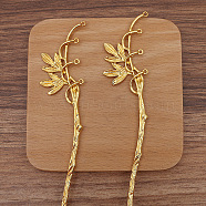 Alloy Body and Vine Leaves Hair Sticks, Hair Accessories for Woman, Golden, 171x30mm(PW-WG55490-02)