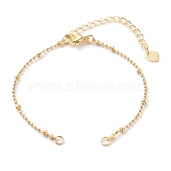 Brass Ball Chain Bracelet Making, with Chain Extender, Golden, 6-1/4 inch(16cm)(AJEW-JB00936)