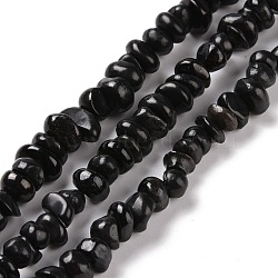 Natural Shungite Stone Beads Strands, Nuggets, 4~11x3.5~7x3~4mm, Hole: 1mm, about 111~116pcs/strand, 15.16~15.55 inch(38.5~39.5cm)(G-G925-04B)