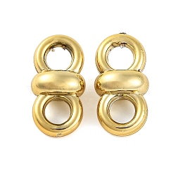 CCB Plastic Connector Charms, Rondelle Links, Gold, 16x8x6mm, Hole: 4mm(CCB-G019-02)