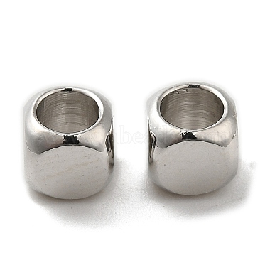 Real Platinum Plated Cube Brass Spacer Beads