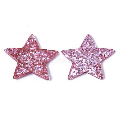 Pink Star Resin Pendants