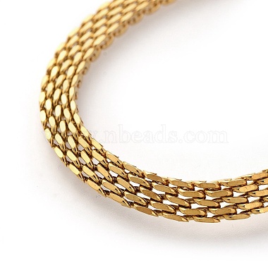 304 Stainless Steel Mesh Chain Bracelets(X-BJEW-G618-06G)-2