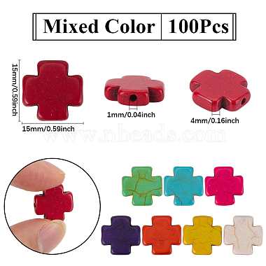 100pcs perles turquoise synth&eacute;tiques(TURQ-SC0001-29A)-2