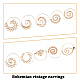 9 пары женских серег с подвесками из сплава спиральных вихрей(EJEW-AN0002-75)-3