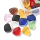 32pcs 8 couleurs brins de perles de verre dépoli transparent(GLAA-FS0001-60)-4