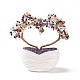 Bonsai de cerámica del árbol del corazón de la piedra preciosa natural(DJEW-G027-21RG)-1