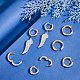 4 Pairs 4 Size Two Tone 304 Stainless Steel Hinged Hoop Earrings for Women(EJEW-UN0002-20)-4