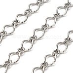 304 Stainless Steel Figaro Chains, Unwelded, Stainless Steel Color, 11x8x2mm(CHS-A016-74P-A)