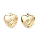 304 Stainless Steel Pendants Rhinestone Settings, Heart Charms, Long-Lasting Plated, Golden, 10.5x9.5x4mm, Hole: 1mm, Fit For 1.6mm Rhinestone(SA-CBA3037-19G)