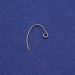 Brass Earring Hooks, Textured, Real Platinum Plated, 20x15x1mm, Hole: 2.2mm, Pin: 1mm(FIND-WH0040-58B)