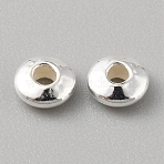 925 Sterling Silver Spacer Beads, Rondelle, Silver, 5x2mm, Hole: 1.6mm(STER-WH0015-01C-S)