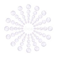 Transparent Glass Cabochons Sets, Half Round/Dome, Clear, 10~25x3.5~7mm(GGLA-PH0003-01)