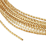 Brass Wires, Craft Wire, Twisted Rope Round, Raw(Unplated), 1.2mm, about 19.69 Feet(6m)/Roll(CWIR-WH0013-003C)