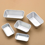 Aluminum Loaf Pan, Rectangle, Quick Release Baking Molds, Silver, 120x70x30mm(BAKE-PW0001-021B)