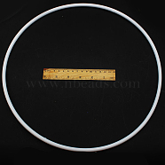 PP Plastic Hoops, Macrame Ring, for Crafts and Woven Net/Web with Feather Supplies, Round, White, 350x7mm(MAKN-PW0001-091N)