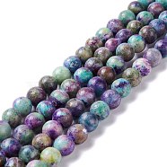 Natural Calcite Beads  Strands, Round, Purple, 8mm, Hole: 1.2mm, about 49~50pcs/strand, 15.94''(40.5cm)(G-K317-A07-04)